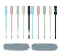 10 Pezzi Rasoio per Peli Del Naso 2 in 1 Girevole a 360° Tagliapeli Nasali Coltello per Peli Nasali Double Face Adatto per Uomo e Donna,Lavabile