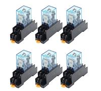 10 pezzi Relè LY2 DC12V DC24V AC110V AC220V Piccolo relè 10A 8 pin bobina DPDT con base presa(Dc,110V)