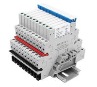 (10 pezzi) ReleyWell 5V Relay Din Rail; Silm, relè di alimentazione a solenoide per PLC, HF41F/24-ZS 5 pin SPDT con presa a pressione, 24 bobine dc/ac, relè elettromagnetico, max 6A 250VAC