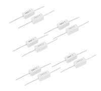 10 pezzi resistori fissi 5W Watt 0,1 Ohm J ceramica cemento resistori di potenza resistore bianco AMNzOgOdL