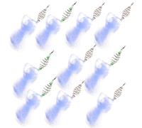 10 Pezzi Rete da Pesca a Lancio Molla, 4 Mesh, Seta e Acciaio | Pesca in Acque Basse e Notturna, Perline Luminose, Colore Lavanda, Accessorio Molla in Rame