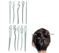 10 Pezzi Retrò Bacchette per Capelli, Bastoncini per Capelli retrò, Fermaglio per Capelli Intagliato, Adatto per le Donne, per Fissare e Decorare le Acconciature