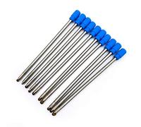10 Pezzi Ricarica di Penna a Sfera, blu 0,5 mm Ricariche sostituibil per penna Crystal / Tech, 70 mm