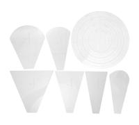 10 Pezzi Righello per Quilting in Acrilico Trasparente, Set Sagome | Linee Incise e Angoli Guida, Superfici Lisce e Impilabili, per Taglio Preciso su Stoffa