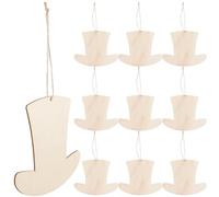 10 Pezzi Ritagli di Legno a Forma di Cappello | Legno Leggero Non Finito, Modello Creativo da Dipingere, Colorare e Decorare, per Lavoretti e Progetti Artistici