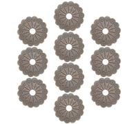 10 Pezzi Rondella Decorativa per Mobili Vintage Foro 0,6cm | Rame, Montaggio Semplice e Sicuro, Protegge le Superfici Lignee, per Maniglie e Cassetti
