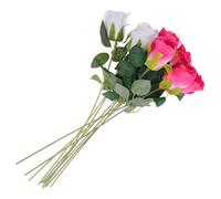 10 Pezzi Rose Artificiali Realistiche per Decorazioni in Stoffa e Plastica | Ghirlande, Texture Realistiche e Motivi Naturali, Centrotavola, Progetti Fai da Te e Mensole