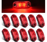 10 Pezzi Rosso 12v 2 LED Lato Coda Posteriore Indicatore Luci Lampada Camion Bus