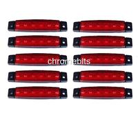 10 Pezzi Rosso 24V 6 LED Posteriore Indicatore Frecce Luci Per Volvo DAF Nuovo
