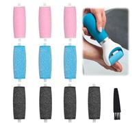 10 Pezzi Rulli Ricambi Compatibile con S-choll Velvet Smooth, Pomice Piedi Rullo Ricarche per Pedicure Elettrico, Rimuovi Calli, Ricambio Testine, Esfoliante