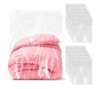 10 Pezzi Sacchetti con Cerniera Extra Grandi Borse da Viaggio Trasparenti, 60 x 80 cm Sacchetto Sigillato, Multifunzione Organizer Sacchetti in Plastica Trasparente Richiudibili per Vestiti