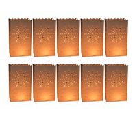 10 Pezzi Sacchetti di Candela Candle Bags Sacchetti Portacandele Luminari Lanterne di Carta, Ignifughi Sacchetto Di Candela, Decorazione per San Valentino, Natale Festa Decorazione