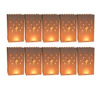10 Pezzi Sacchetti di Candela Candle Bags Sacchetti Portacandele Luminari Lanterne di Carta, Ignifughi Sacchetto Di Candela, Decorazione per San Valentino, Natale Festa Decorazione