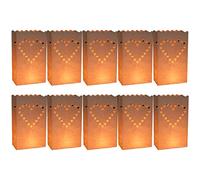 10 Pezzi Sacchetti di Candela Candle Bags Sacchetti Portacandele Luminari Lanterne di Carta, Ignifughi Sacchetto Di Candela, Decorazione per San Valentino, Natale Festa Decorazione
