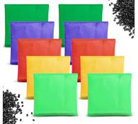 10 Pezzi Sacchetti di Cornhole, 10x10 cm Multicolore Corn Hole Bean Bag, per Giocoleria Sport all'aperto Famiglia Giochi di Partito per Giochi all'aperto per Ragazzi e Ragazze