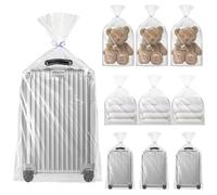 10 Pezzi Sacchetti Extra Large in Plastica Trasparente 100 x 152 cm, Grandi Durevoli Sacchetti PE Bagagli Organizzatore per Confezioni Bagagli, Valigie, Mobili, Coperte e Piumoni, Sedie, Giocattoli