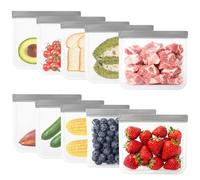 10 Pezzi Sacchetti Freezer Riutilizzabili 22x19 cm/8.7x7.5 in