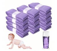 10 pezzi Sacchetti per lo smaltimento di pannolini viola, adatti per Twist & Click, Tommee Tippee, Sangenic SimpIee, Angelcare, Genie, Munchkin e altri marchi di contenitori per pannolini, sacchetti p