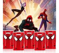 10 pezzi Sacchetti regalo a tema Spiderman Marvel, con ragnatela classica rossa e nera in 3D, per feste di compleanno dei bambini e confezioni regalo Tagli UnicaABS