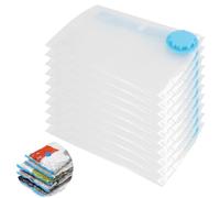 10 pezzi Sacchetti Sottovuoto Riutilizzabili per Vestiti, Diverse Dimensioni da 30 x 40 cm, con Chiusura a Zip,per Viaggi e Risparmio di Spazio
