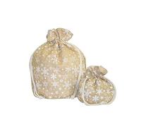10 pezzi - Sacchetti - Stars 25,5 x 25,5 cm Naturale Jute