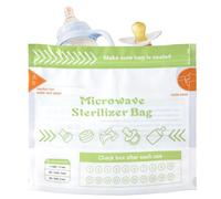 10 Pezzi Sacchetti Sterilizzazione Microonde, Sacchetti Pulizia Biberon per Tiralatte, Accessori Viaggio per l'Alimentazione del Bambino per Momcozy S9 Pro/S12 Pro/V1/V2, 20 Usi per Borsa