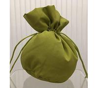 10 PEZZI Sacchetto grande cotone portaconfetti VERDE 9X14 CM
