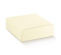 10 PEZZI Scatola astuccio bomboniera 30X30X10 cm SETA AVORIO 0L5D