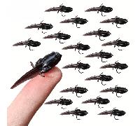 10 pezzi/Scatola Esca morbida a forma di girino bionico, esca morbida galleggiante in TPE a forma di girino, altamente realistica e resistente alla lacerazione, design del gancio singolo migliorato, a