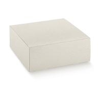10 PEZZI Scatola PASTICCERIA pratica per TORTA DOLCI pelle bianca 27x27x 0L7D