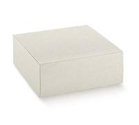 10 PEZZI Scatola PASTICCERIA pratica per TORTA DOLCI pelle bianca 27x27x