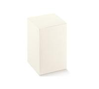 10 Pezzi Scatola per bomboniera Pieghevole 19x19x9 cm Seta Bianco