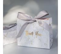 10 pezzi Scatola regalo in marmo per feste, festa di nascità, confezione per cioccolato o bomboniere per matrimonio 11,5 x 4,5 x 10 cmLettere,PianteCarta tessile