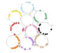 10 Pezzi Segnaglassa per Vino Perline, Lega di Zinco | Design a Spirale Creativo, Dettagli Raffinati e Colori Vivaci, per Pranzi, Feste e Ospiti