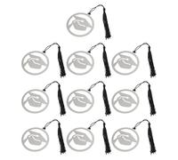 10 Pezzi Segnalibro a Forma di Tocco da Dottorato in Metallo Nero | Tassello Estraibile, Profilo Sottile e Leggero, Finitura Liscia, per Quaderni e Agende