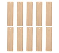 10 Pezzi Segnalibro in Bambù Grezzo per Fai, Etichetta Tonda | Bordo Liscio per Appendere, Pronto da Decorare, Colorare o Tingere, Beige Naturale