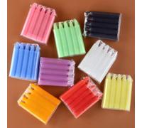 10 pezzi/set Candele mini a forma di macaron verdi, multicolore. Adatte per illuminazione quotidiana, esperimenti, festival e varie decorazioni per eventi. Senza fumo e senza odore durante la combusti