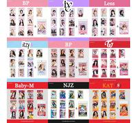 10 pezzi/set Carte nere/rosa trasparenti, Photocard di celebrità, Articoli per fan Kpop, Carte impermeabili per foto, Possono essere conservate in portafogli per tessere d'identità/di transito, Regalo