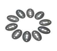10 pezzi/set coperchio del buco della serratura ovale in bronzo antico modello cavo connettore armadio portagioie in rilievo verticale con viti Per Porte Interne,Esterne