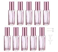 10 pezzi Set di atomizzatori da viaggio ricaricabili da 10ml, bottiglie di profumo in vetro portatili con imbuti, vaporizzatore per colonia tascabile per distribuire profumi e cosmetici vetro