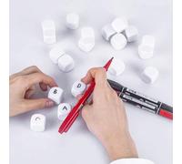 10 pezzi Set di dadi in plastica fai-da-te per arti e mestieri - Cubi bianchi non dipinti che possono essere utilizzati per la pittura, feste di giochi da tavolo, apprendimento della matematica, proge