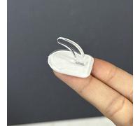 10 pezzi/set di ganci adesivi in acrilico trasparente, ganci in plastica resistente autoadesivi per il bagno, senza danneggiamento e senza foratura, piccoli ganci a forma di corna di mucca autoadesivi