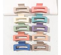 10 pezzi/set di mollette quadrate di medie dimensioni colorate come caramelle, con finitura opaca, eleganti e versatili, adatte a donne di tutte le età, mollette per capelli, fermagli per capelli, acc