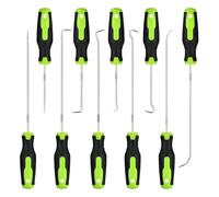10-Pezzi Set di Pick e Gancio, Strumenti per Auto, Estrattore di Guarnizioni, Acciaio Cromovanadio, Anti-Ruggine, Mano Anti-Slittamento, 240mm & 160mm