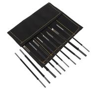 10 pezzi Set di Scalpelli per Incisione della Pietra 16x18x0,5cm | Confezione Compatta, Custodia Termoformata, Facile da Riporre per Hobbisti e Scultori Esperti