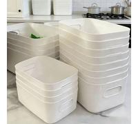 10 pezzi Set di scatole multiuso per la conservazione in cucina - Scatole organizer in plastica per cosmetici, snack, cucina, bagno, dormitorio, conservazione di articoli, organizer per cassetti, uten