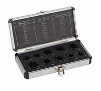 10 Pezzi Set Estrattore per Viti Bulloni Danneggiati, Kit Rimozione Dadi con Denti a Taglio a Spirale, Utensili in Acciaio al Cromo Vanadio Duro per Bulloni Arrotondati o