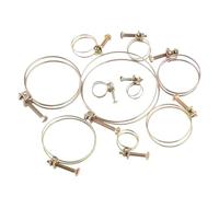 10 pezzi/set fascetta stringitubo regolabile fascetta stringitubo a doppio filo fascette stringitubo for lavorazione del legno cerchio idraulico fissaggio ferramenta 16-100 mm(51mm)