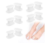 10 pezzi Set per la correzione dell'alluce valgo in gel, separatore per dita morbide in silicone Alluce del dito del piede Protezione individuale Distanziatore per dita dei piedi sovrapposte Comodo