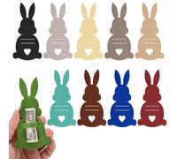10 PEZZI Set Regalo Coniglietti Pasquali in Feltro, Decorazioni Creative Portamonete per Pasqua, Idea Regalo Divertente per Bambini e Tischdeko (Multicolore)